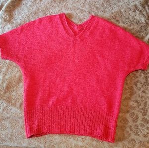 Short sleeve V-neck sweater